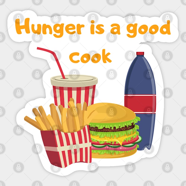 Hunger is a good food Sticker by Boga